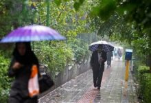 شدت بارش ها امروز در ۱۰ استان کشور بیشتر است