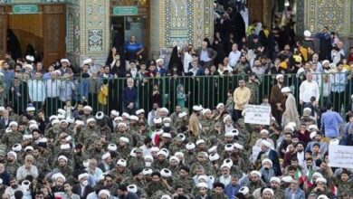 تجمع روحانیون با لباس نظامی برای جنگ با زنان و دختران ایران؟!
