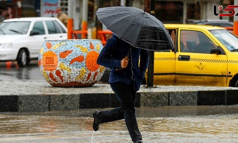 هشدار هواشناسی درباره رگبار باران و وزش باد شدید در تهران و 15 استان