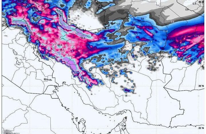 زمان بارش برف و باران در تهران مشخص شد 1 اکوبورس