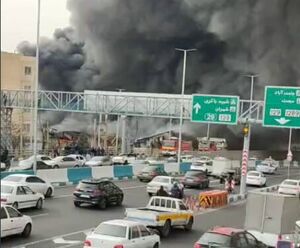 حریق گسترده یک بازارچه در جنت آباد تهران 1 حریق گسترده یک بازارچه در جنت آباد تهران