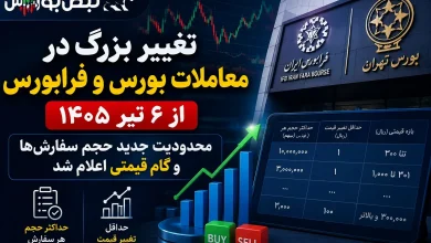خبر مهم برای سهامداران | تغییر بزرگ در معاملات بورس و فرابورس از ۶ تیر 6 خبر مهم برای سهامداران | تغییر بزرگ در معاملات بورس و فرابورس از ۶ تیر