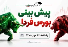 پیشبینی بورس فردا یکشنبه ۲۶ مهر ۱۴۰۵| بورس چرا قرمز شد؟ 2 پیشبینی بورس فردا یکشنبه ۲۶ مهر ۱۴۰۵| بورس چرا قرمز شد؟